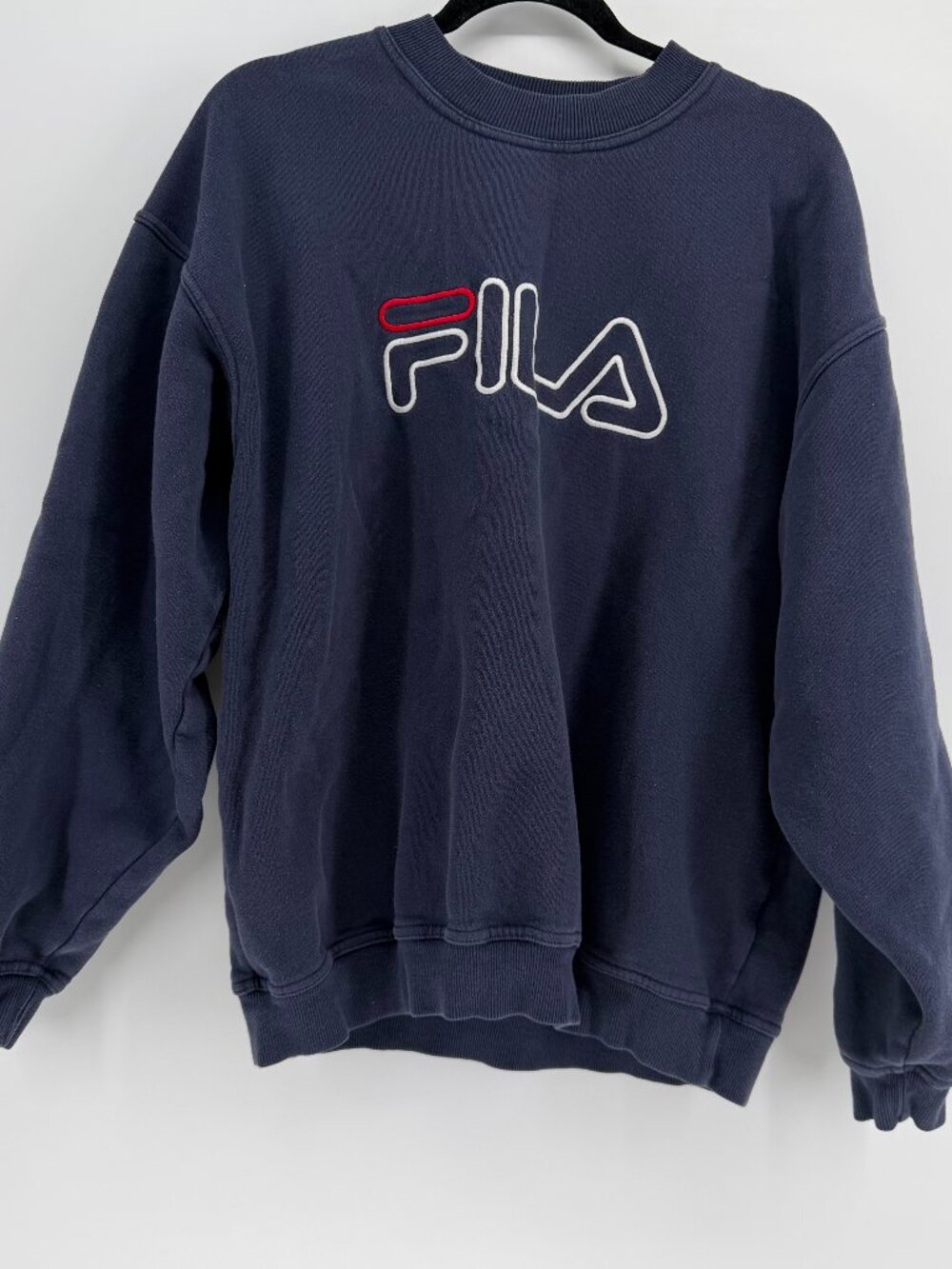 Vintage Fila Sweatshirt Size Medium Y2K Dark Blue